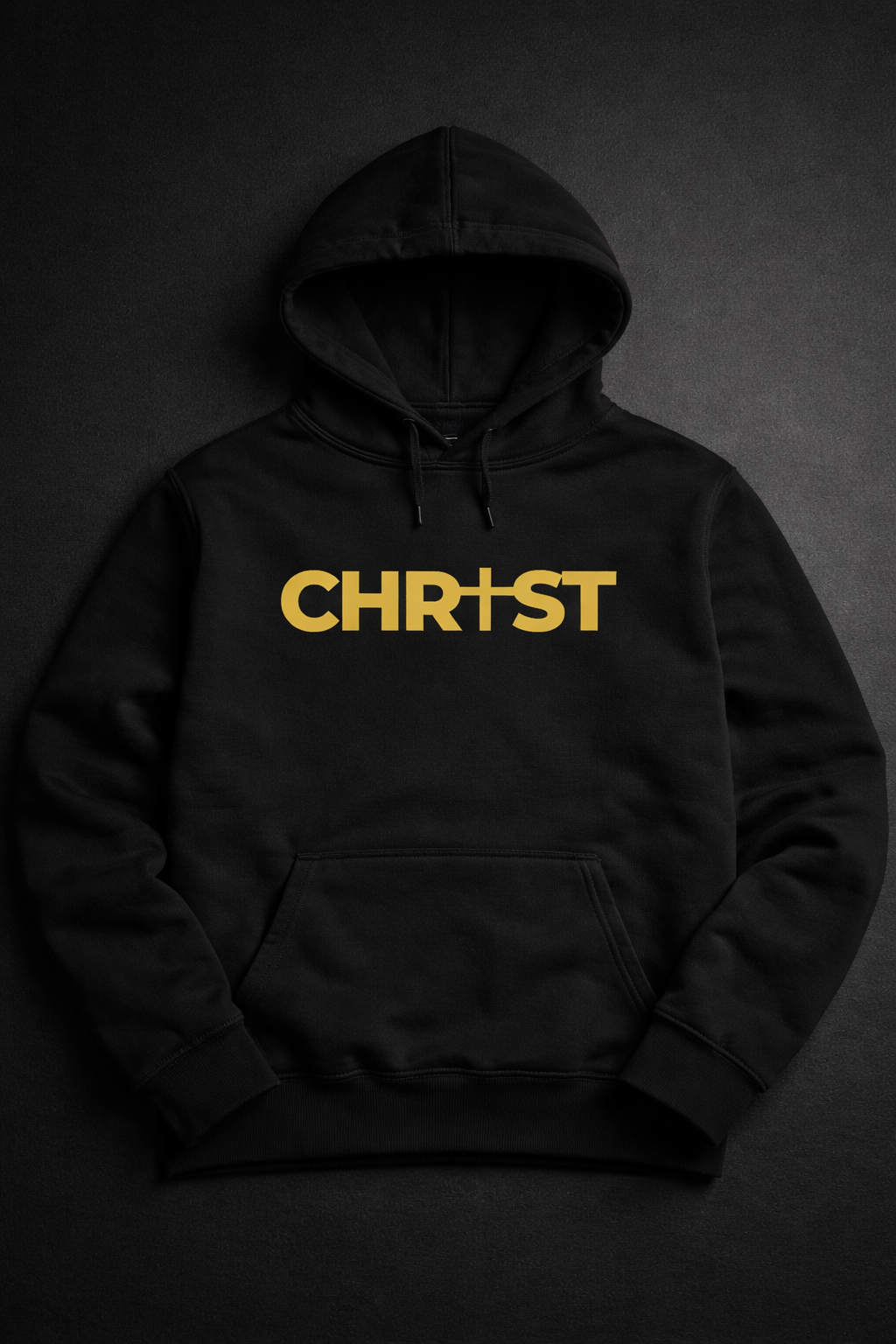 CHRIST Hoodie – Minimal Gold Cross Design