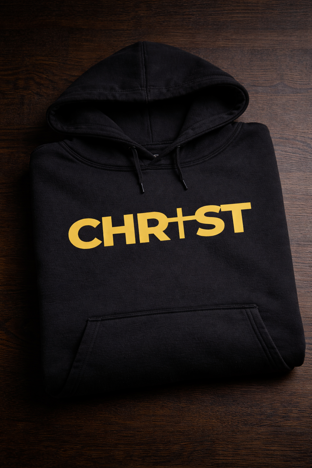 CHRIST Hoodie – Minimal Gold Cross Design