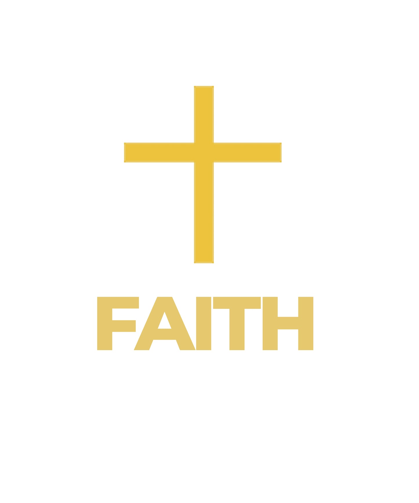 Christian Cross Wall Art – Minimalist Gold Cross Faith Print | Modern Christian Decor