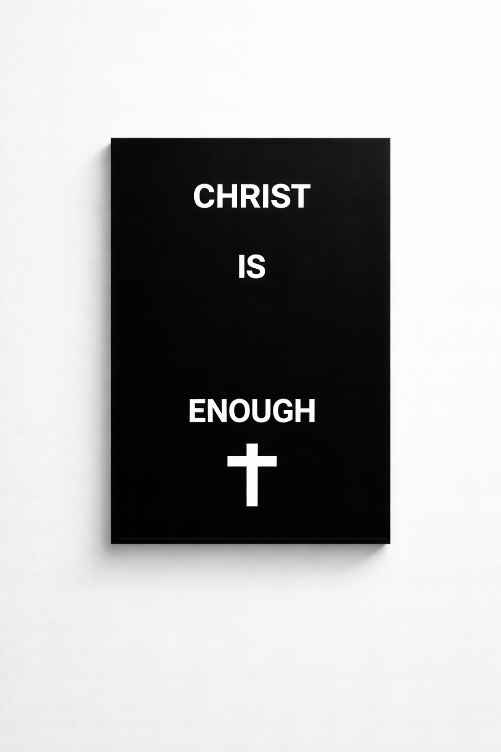 Christ Is Enough – Minimalist Christian Wall Art | Faith Digital Download Poster