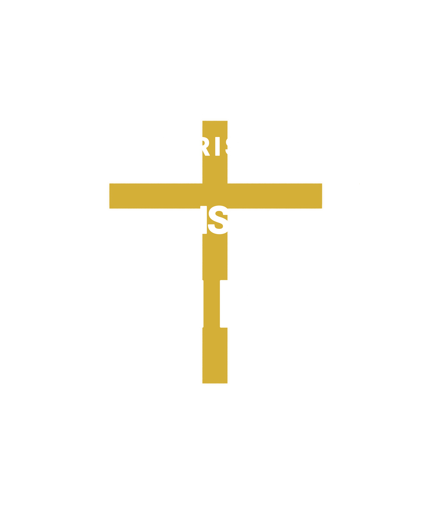 Christ Is King Digital Download – Minimalist Christian Wall Art Print | Modern Gold Cross Bible Artwork