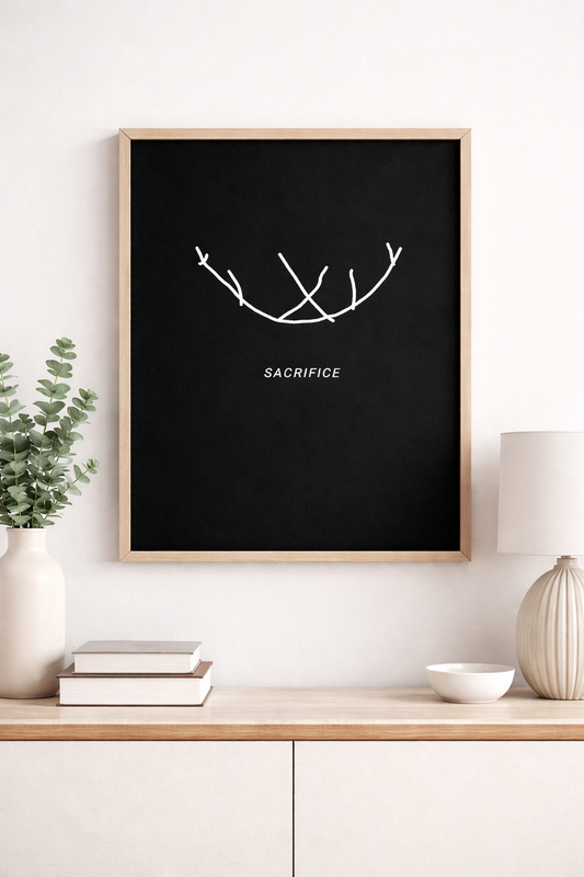 Sacrifice – Crown of Thorns Christian Shirt | Minimalist Jesus Faith Design