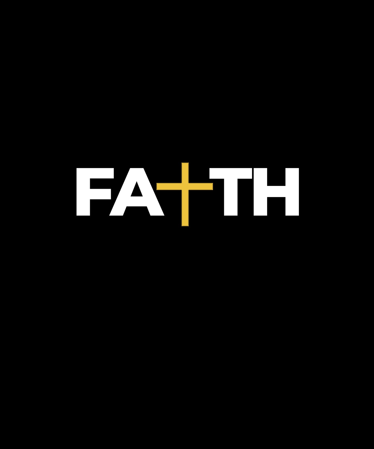 FAITH Cross Christian T-Shirt – Minimalist Christian Faith Design