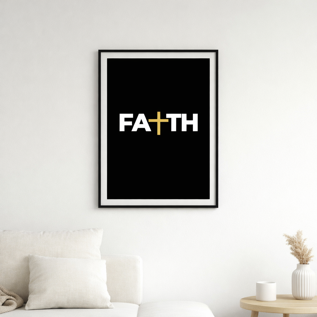 FAITH Cross Christian T-Shirt – Minimalist Christian Faith Design