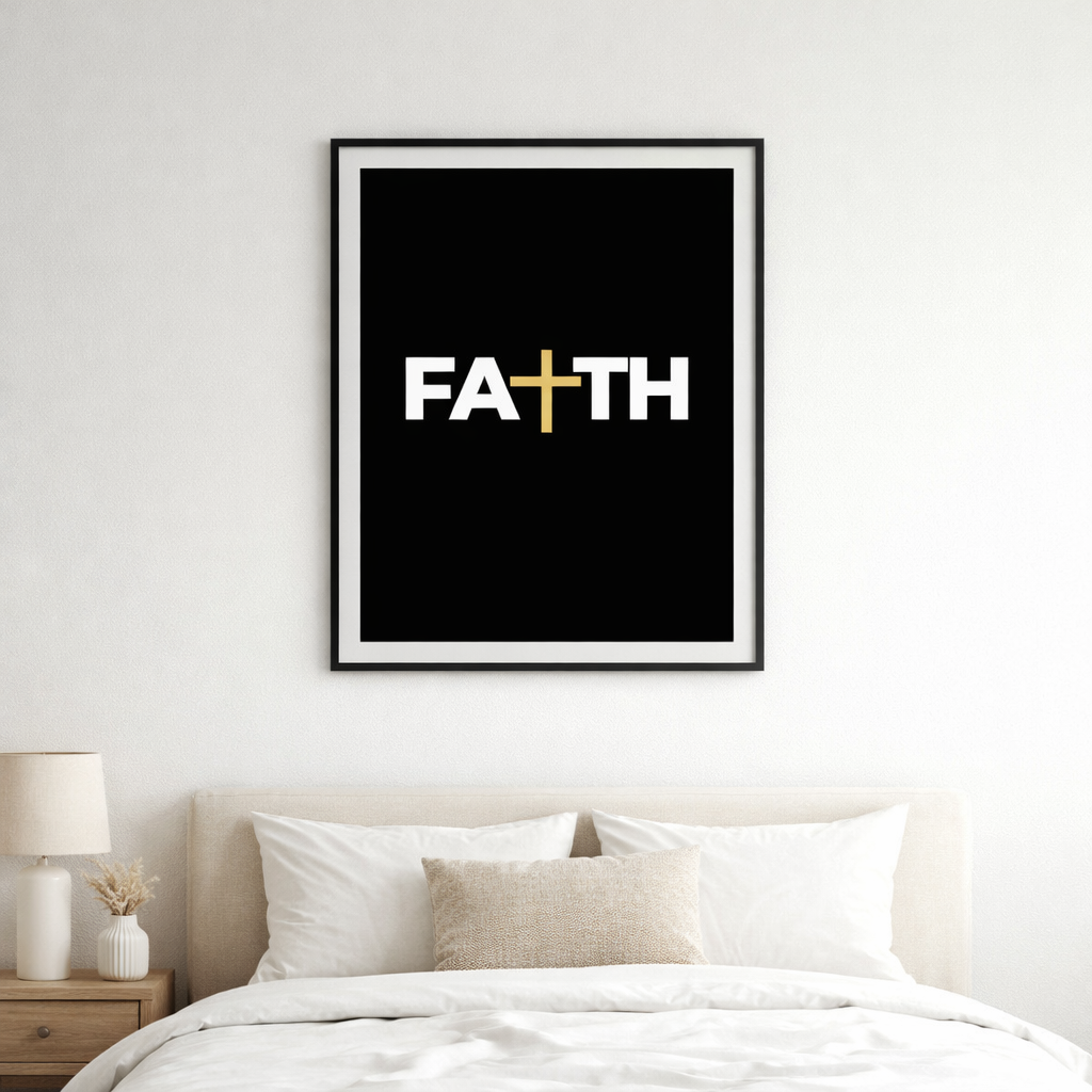 FAITH Cross Christian T-Shirt – Minimalist Christian Faith Design