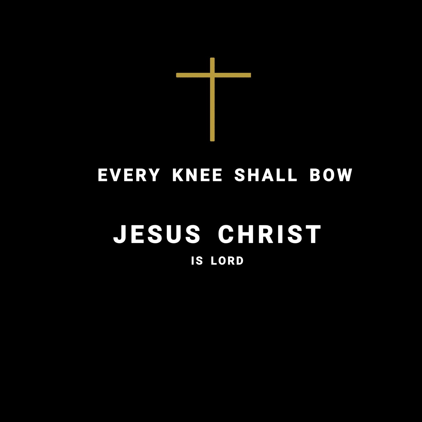 Every Knee Shall Bow – Jesus Christ Is Lord | Christian Wall Art Printable | Philippians 2:10–11 Bible Verse Digital Download