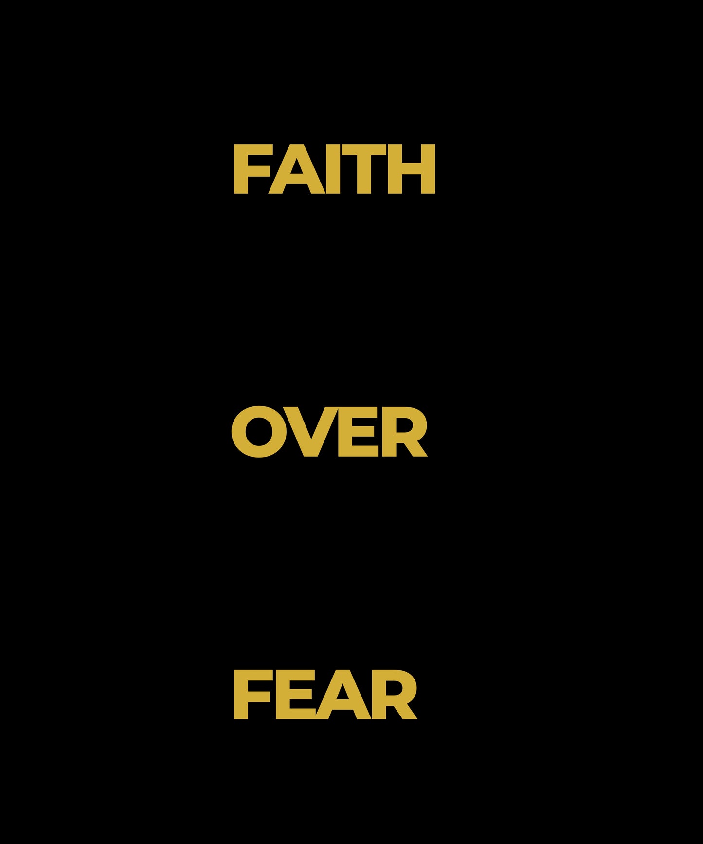 Faith Over Fear – Minimal Christian Wall Art | Inspirational Faith Quote Print