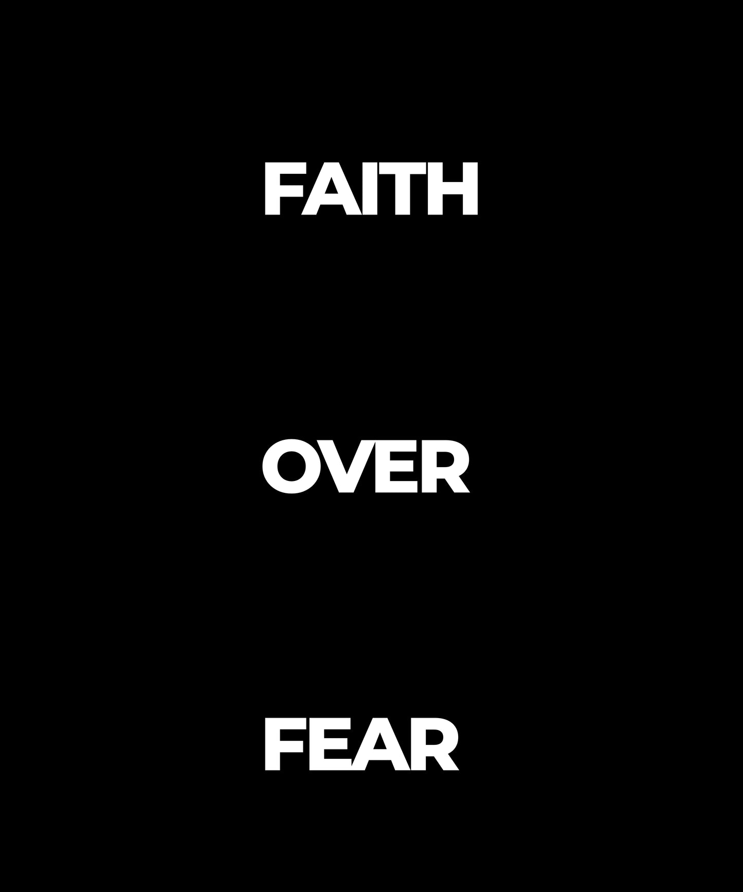 Faith Over Fear – Minimal Christian Wall Art | Inspirational Faith Quote Print