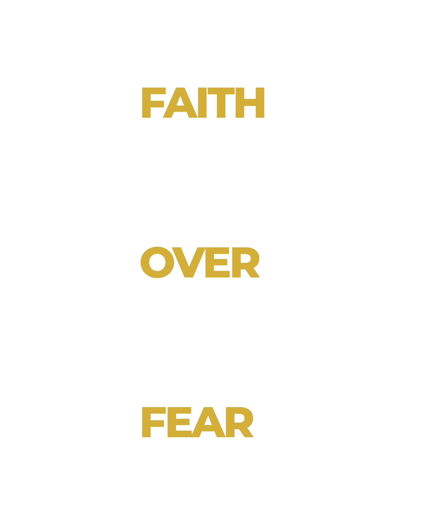 Faith Over Fear – Minimal Christian Wall Art | Inspirational Faith Quote Print