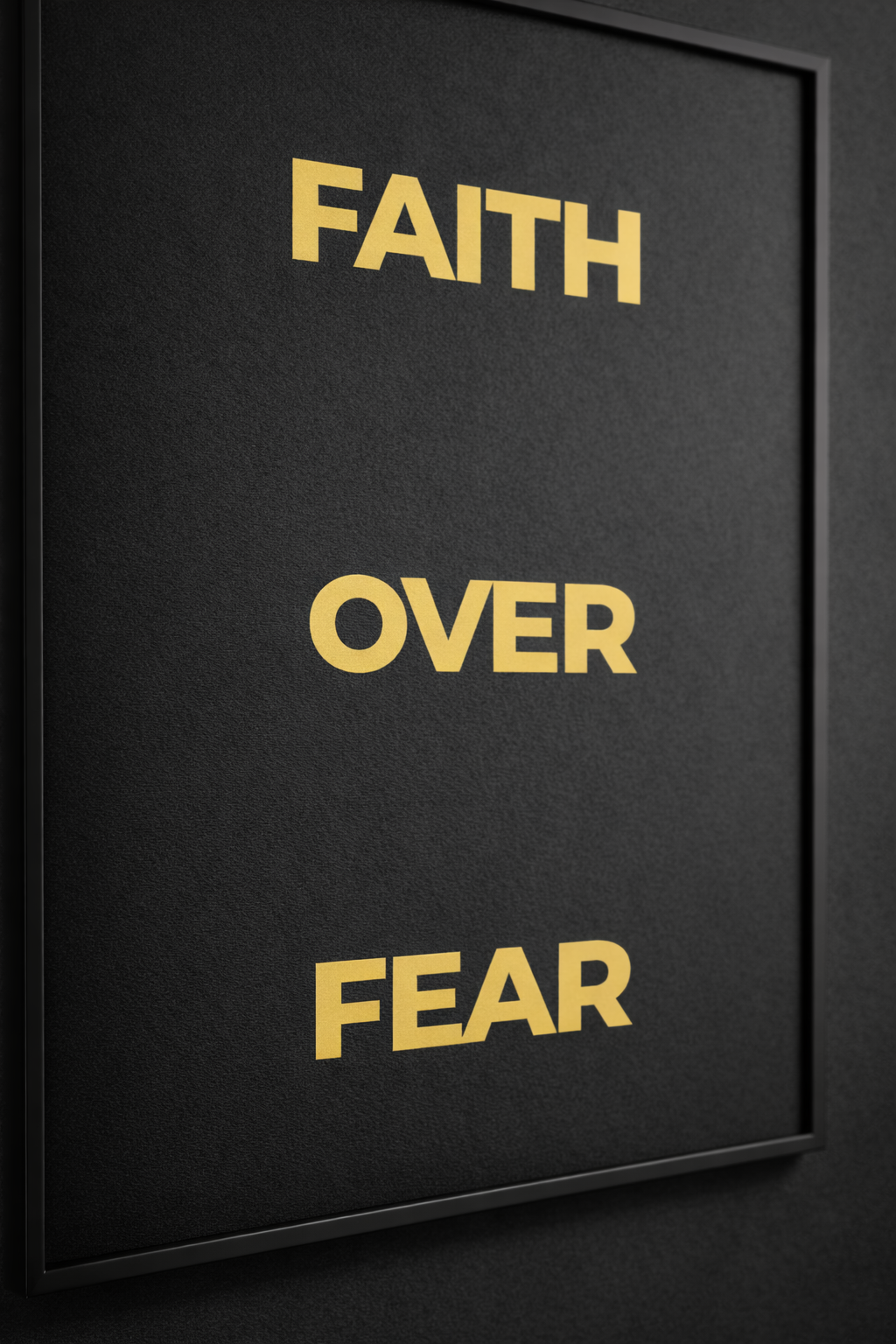 Faith Over Fear – Minimal Christian Wall Art | Inspirational Faith Quote Print