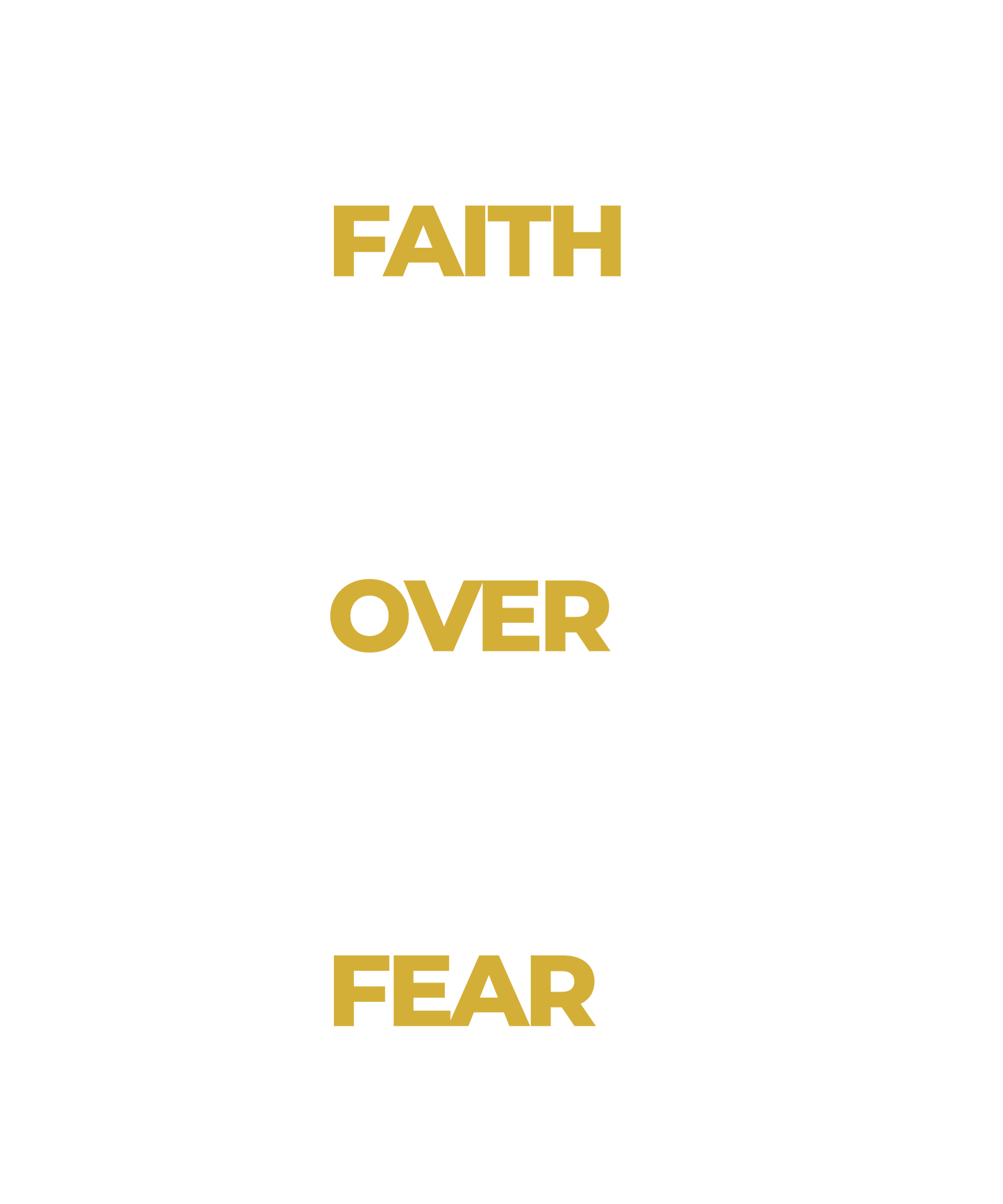 Faith Over Fear – Minimal Christian Wall Art | Inspirational Faith Quote Print