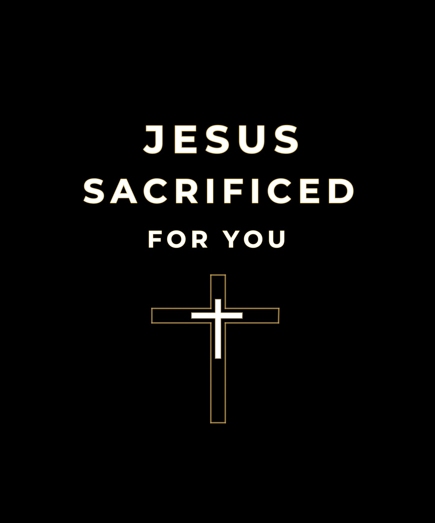Jesus Sacrificed For You Christian Cross Digital Download – Minimalist Faith Wall Art PNG & JPG