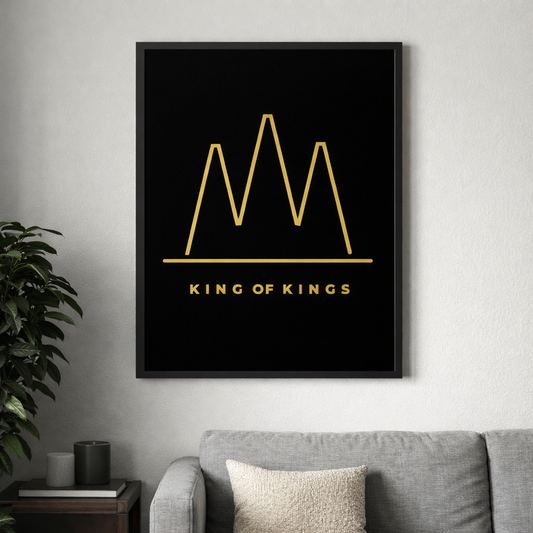 King of Kings Christian T-Shirt – Minimal Crown Faith Design