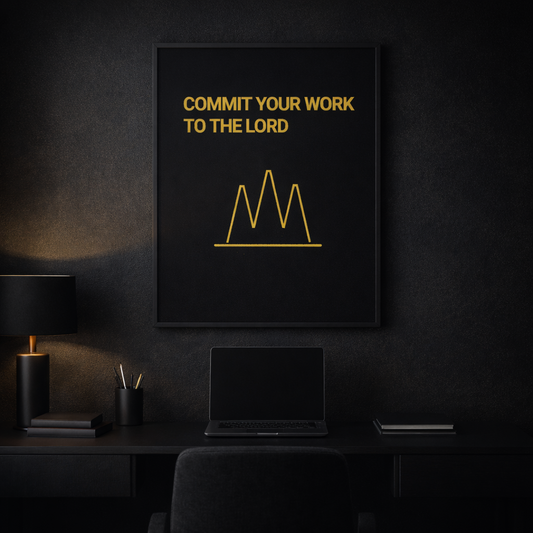 Commit Your Work to the Lord – Minimalist Christian Digital Wall Art