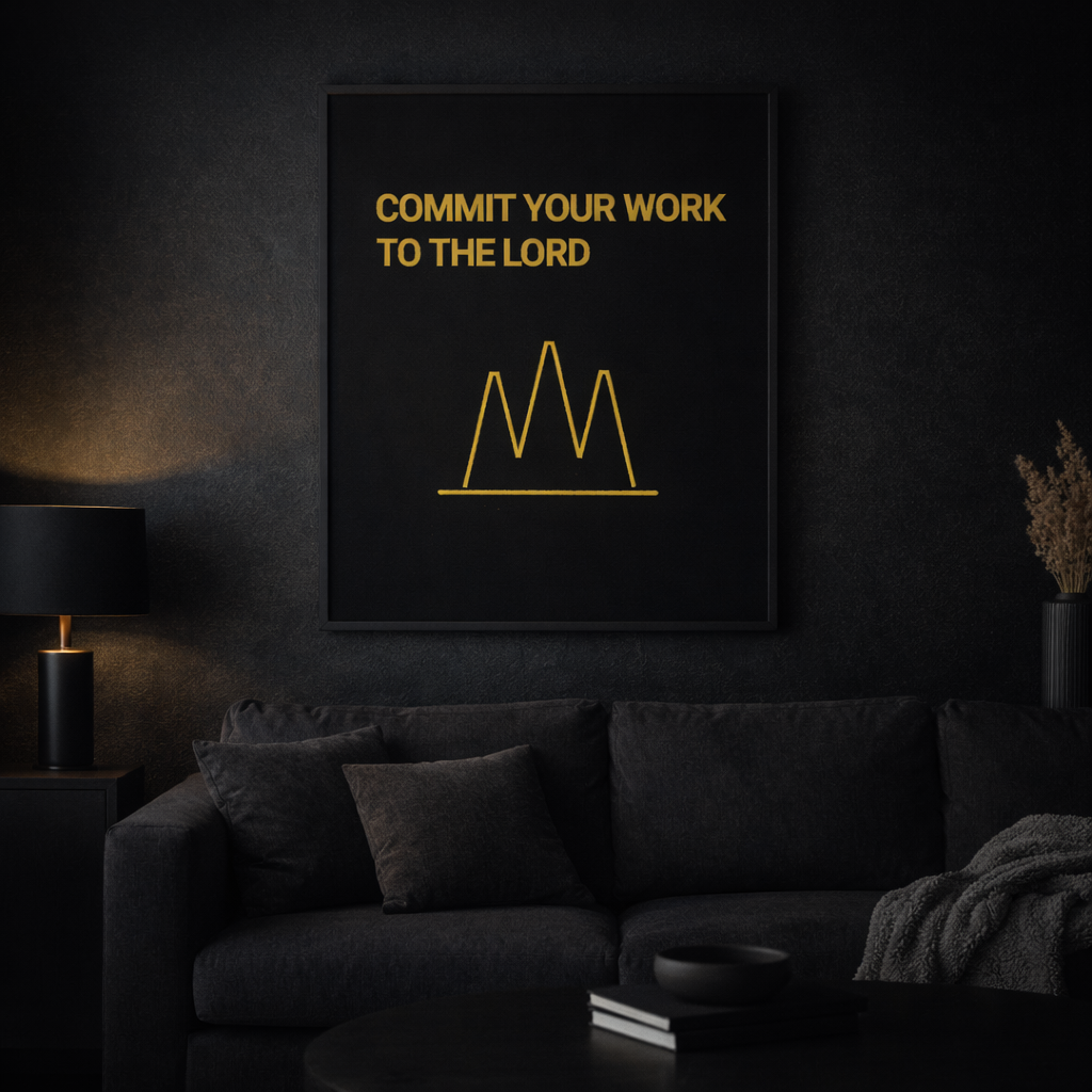 Commit Your Work to the Lord – Minimalist Christian Digital Wall Art