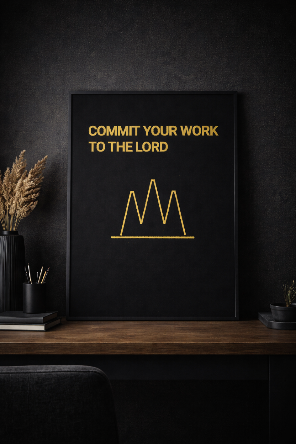 Commit Your Work to the Lord – Minimalist Christian Digital Wall Art